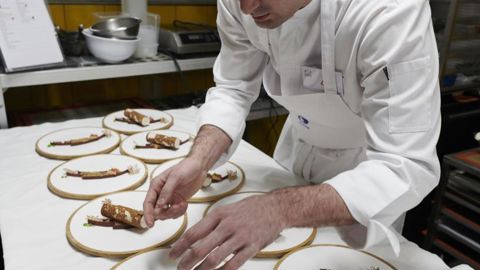 La part des anges, le dessert de présentation tout en finesse, signé Yoann Normand.